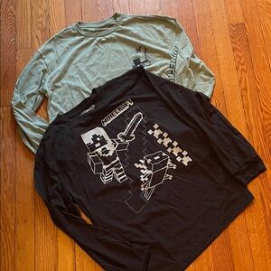 Boys Minecraft long sleeve tees